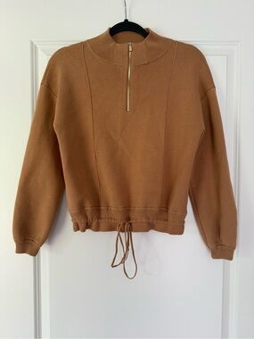 Talbots Petite Knit Sweater in Camel Brown